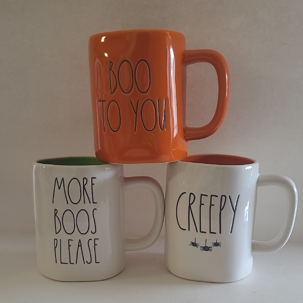 Lot Of Boo And Creepy Mugs